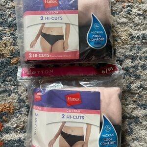 2 packs Hanes Cotton Hi-Cut Underwear Pack - Pink and Black